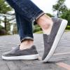 imagekonhill Mens Slip on Fashion Sneaker  Classic Breathable Canvas Loafers Skate Shoes 10 US Light Grey44