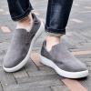 imagekonhill Mens Slip on Fashion Sneaker  Classic Breathable Canvas Loafers Skate Shoes 10 US Light Grey44