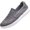 imagekonhill Mens Slip on Fashion Sneaker  Classic Breathable Canvas Loafers Skate Shoes 10 US Light Grey44