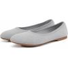 imagekonhill Womens Classic Ballet Flats  Pointy Toe Soft Knit Slip on Dress Shoes 7 US Light Grey