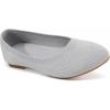 imagekonhill Womens Classic Ballet Flats  Pointy Toe Soft Knit Slip on Dress Shoes 7 US Light Grey