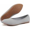 imagekonhill Womens Classic Ballet Flats  Pointy Toe Soft Knit Slip on Dress Shoes 7 US Light Grey