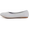 imagekonhill Womens Classic Ballet Flats  Pointy Toe Soft Knit Slip on Dress Shoes 7 US Light Grey