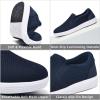 imagekonhill Mens Slip on Shoes Casual Breathable Boat Sneakers with Arch Support Lightweight Mesh Beach Loafers for Driving Walking SkateNavy