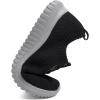 imagekonhill Womens Comfortable Walking Shoes  Tennis Athletic Casual Slip on Sneakers 135 Wide US Dark Grey455