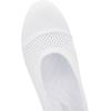 imagekonhill Womens Ballet Flat Shoes Round Toe Knit Slip On Ballerina Walking Flats Lightweight Women Dress Shoes for Work Travel Casual WalkingWhite