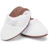 imagekonhill Womens Ballet Flat Shoes Round Toe Knit Slip On Ballerina Walking Flats Lightweight Women Dress Shoes for Work Travel Casual WalkingWhite