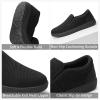 imagekonhill Mens Slip on Shoes Casual Breathable Boat Sneakers with Arch Support Lightweight Mesh Beach Loafers for Driving Walking SkateAll Black