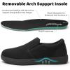 imagekonhill Mens Slip on Shoes Casual Breathable Boat Sneakers with Arch Support Lightweight Mesh Beach Loafers for Driving Walking SkateAll Black