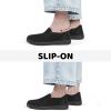 imagekonhill Mens Slip on Shoes Casual Breathable Boat Sneakers with Arch Support Lightweight Mesh Beach Loafers for Driving Walking SkateAll Black