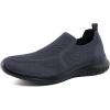 imagekonhill Mens Breathable Tennis Shoes  Walking Casual Slip on Athletic SneakersAGrayBlack