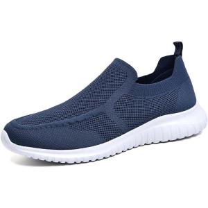 imagekonhill Mens Breathable Tennis Shoes  Walking Casual Slip on Athletic SneakersANavy