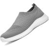 imagekonhill Mens Athletic Walking Shoes  Lightweight Casual Knit Slip on SneakersADark Grey