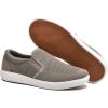 imagekonhill Slip on Sneaker for Men Casual Knit Boat Loafers Walking Shoes Driving Work Memory Skate Foam ShoesDKhaki
