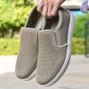 imagekonhill Slip on Sneaker for Men Casual Knit Boat Loafers Walking Shoes Driving Work Memory Skate Foam ShoesDKhaki