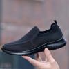 image:imagekonhill Mens Slip On Walking Shoes Lightweight Breathable Knit Tennis Sneakers Comfortable Casual Athletic Work Shoes for Gym TravelAAll Black