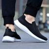 image:imagekonhill Mens Slip On Walking Shoes Lightweight Breathable Knit Tennis Sneakers Comfortable Casual Athletic Work Shoes for Gym TravelABlack