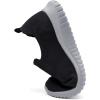 image:imagekonhill Mens Slip On Walking Shoes Lightweight Breathable Knit Tennis Sneakers Comfortable Casual Athletic Work Shoes for Gym TravelABlackGrey