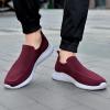 image:imagekonhill Mens Slip On Walking Shoes Lightweight Breathable Knit Tennis Sneakers Comfortable Casual Athletic Work Shoes for Gym TravelABurgundy