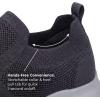 image:imagekonhill Mens Slip On Walking Shoes Lightweight Breathable Knit Tennis Sneakers Comfortable Casual Athletic Work Shoes for Gym TravelADark GreyGrey