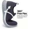 image:imagekonhill Mens Slip On Walking Shoes Lightweight Breathable Knit Tennis Sneakers Comfortable Casual Athletic Work Shoes for Gym TravelADark GreyGrey