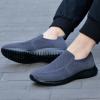 image:imagekonhill Mens Slip On Walking Shoes Lightweight Breathable Knit Tennis Sneakers Comfortable Casual Athletic Work Shoes for Gym TravelAGrayBlack