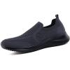 image:imagekonhill Mens Slip On Walking Shoes Lightweight Breathable Knit Tennis Sneakers Comfortable Casual Athletic Work Shoes for Gym TravelAGrayBlack