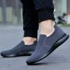 image:imagekonhill Mens Slip On Walking Shoes Lightweight Breathable Knit Tennis Sneakers Comfortable Casual Athletic Work Shoes for Gym TravelAGrayBlack