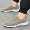 image:imagekonhill Mens Slip On Walking Shoes Lightweight Breathable Knit Tennis Sneakers Comfortable Casual Athletic Work Shoes for Gym TravelAKhaki