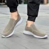 image:imagekonhill Mens Slip On Walking Shoes Lightweight Breathable Knit Tennis Sneakers Comfortable Casual Athletic Work Shoes for Gym TravelAKhaki