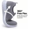image:imagekonhill Mens Slip On Walking Shoes Lightweight Breathable Knit Tennis Sneakers Comfortable Casual Athletic Work Shoes for Gym TravelALight Grey