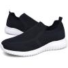 image:imagekonhill Mens Slip On Walking Shoes Lightweight Breathable Knit Tennis Sneakers Comfortable Casual Athletic Work Shoes for Gym TravelANavy Blue