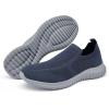 image:imagekonhill Mens Slip On Walking Shoes Lightweight Breathable Knit Tennis Sneakers Comfortable Casual Athletic Work Shoes for Gym TravelANavyGrey