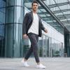 image:imagekonhill Mens Slip On Walking Shoes Lightweight Breathable Knit Tennis Sneakers Comfortable Casual Athletic Work Shoes for Gym TravelAll White
