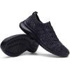 image:imagekonhill Womens Slip On Walking Tennis Shoes  Comfortable Mesh Casual Work Memory Foam Sneakers for Standing All Day0212 BlackGray