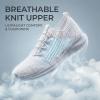 image:imagekonhill Womens Slip On Walking Tennis Shoes  Comfortable Mesh Casual Work Memory Foam Sneakers for Standing All Day2122 All White