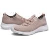 image:imagekonhill Womens Slip On Walking Tennis Shoes  Comfortable Mesh Casual Work Memory Foam Sneakers for Standing All Day2122 Apricot