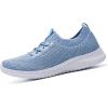 image:imagekonhill Womens Slip On Walking Tennis Shoes  Comfortable Mesh Casual Work Memory Foam Sneakers for Standing All Day2122 Aqua