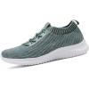 image:imagekonhill Womens Slip On Walking Tennis Shoes  Comfortable Mesh Casual Work Memory Foam Sneakers for Standing All Day2122 Dark Green