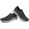 image:imagekonhill Womens Slip On Walking Tennis Shoes  Comfortable Mesh Casual Work Memory Foam Sneakers for Standing All Day2122 Dark GreyGrey