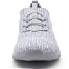 image:imagekonhill Womens Slip On Walking Tennis Shoes  Comfortable Mesh Casual Work Memory Foam Sneakers for Standing All Day2122 Light GreyGrey