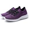 image:imagekonhill Womens Slip On Walking Tennis Shoes  Comfortable Mesh Casual Work Memory Foam Sneakers for Standing All Day2122 Purple