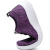 image:imagekonhill Womens Slip On Walking Tennis Shoes  Comfortable Mesh Casual Work Memory Foam Sneakers for Standing All Day2122 Purple