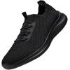 image:imagekonhill Womens Slip On Walking Tennis Shoes  Comfortable Mesh Casual Work Memory Foam Sneakers for Standing All DayBAll Black