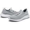 image:imagekonhill Womens Slip On Walking Tennis Shoes  Comfortable Mesh Casual Work Memory Foam Sneakers for Standing All DayBLight Gray