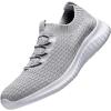 image:imagekonhill Womens Slip On Walking Tennis Shoes  Comfortable Mesh Casual Work Memory Foam Sneakers for Standing All DayBLight Gray