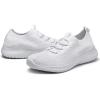 image:imagekonhill Womens Slip On Walking Tennis Shoes  Comfortable Mesh Casual Work Memory Foam Sneakers for Standing All DayBWhite