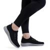 image:imagekonhill Womens Slip on Walking Tennis Shoes  Comfortable Lightweight Breathable Casual Work Travel Sneakers for Standing All Day2122 All BlackGrey