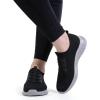 image:imagekonhill Womens Slip on Walking Tennis Shoes  Comfortable Lightweight Breathable Casual Work Travel Sneakers for Standing All Day2122 All BlackGrey