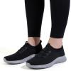 image:imagekonhill Womens Slip on Walking Tennis Shoes  Comfortable Lightweight Breathable Casual Work Travel Sneakers for Standing All Day2122 All BlackGrey